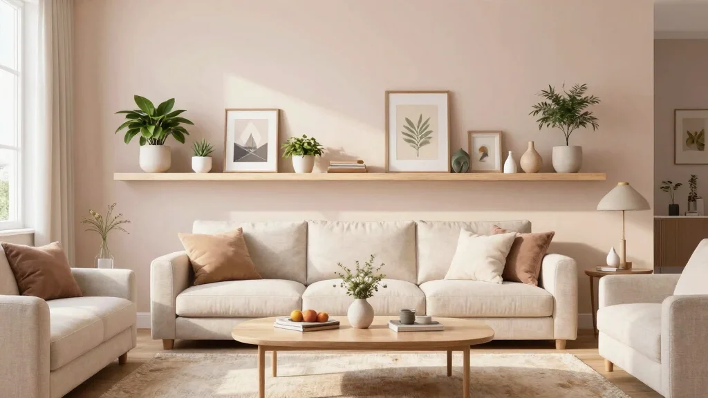 14 Above-Couch Shelf Ideas for a Balanced Beautiful Living Room Wall