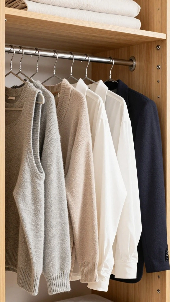 14 Clothes Hanger Storage Ideas for a Tidy Functional Wardrobe - 11. Sliding Multi-Use Hangers 1