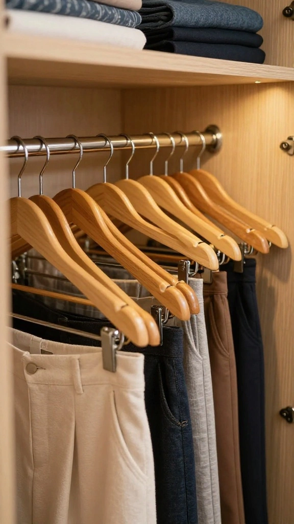 14 Clothes Hanger Storage Ideas for a Tidy Functional Wardrobe - 2. Multi-Tier Clothes Hangers 1