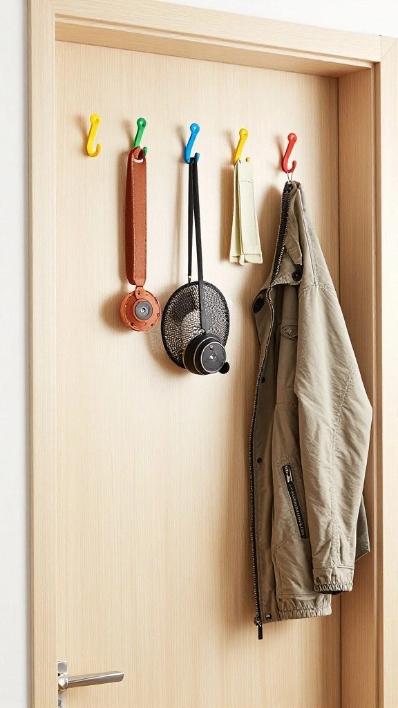 14 Clothes Hanger Storage Ideas for a Tidy Functional Wardrobe - 8. Hanger Hooks for Easy Access 1