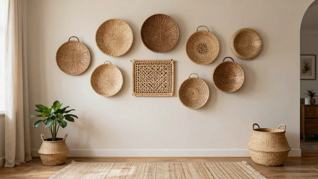 14 Five Basket Wall Display Ideas for a Lush Layered Boho Wall