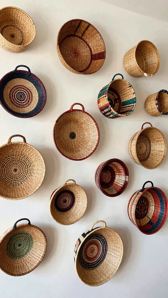 14 Hung Basket Wall Ideas for a Curated Textured Wall Display - 8. Cultural Influences 1