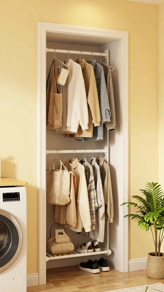 14 Laundry Room Clothes Hanger Ideas for Drying, Storing, and Organizing - 4. Over-the-Door Hanger Solutions 1