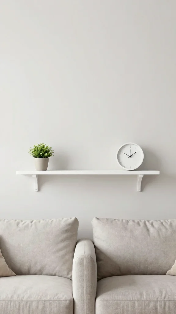 14 Living Room Shelf Ideas for a Styled Functional Display - 12. Simple and Clean Lines 1