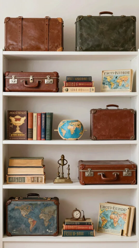 14 Living Room Shelf Styling Ideas for a Balanced Curated Display - 12. Create a Themed Look 1