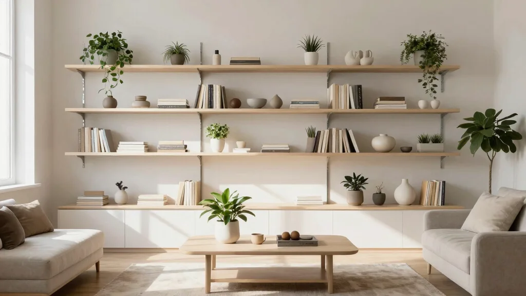 14 Living Room Shelf Styling Ideas for a Balanced Curated Display