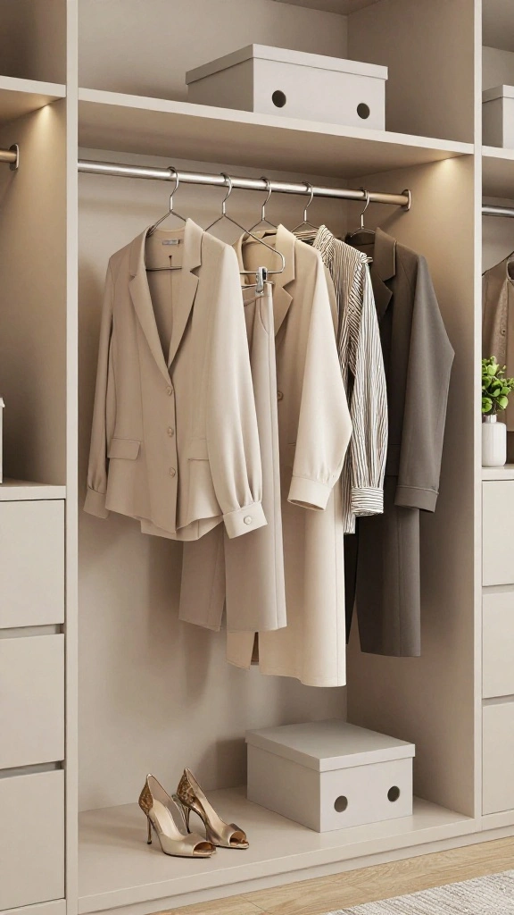 14 Non Slip Clothes Hanger Ideas for a Tidy Slip Free Wardrobe - 12. Minimalist Metal Hangers 1