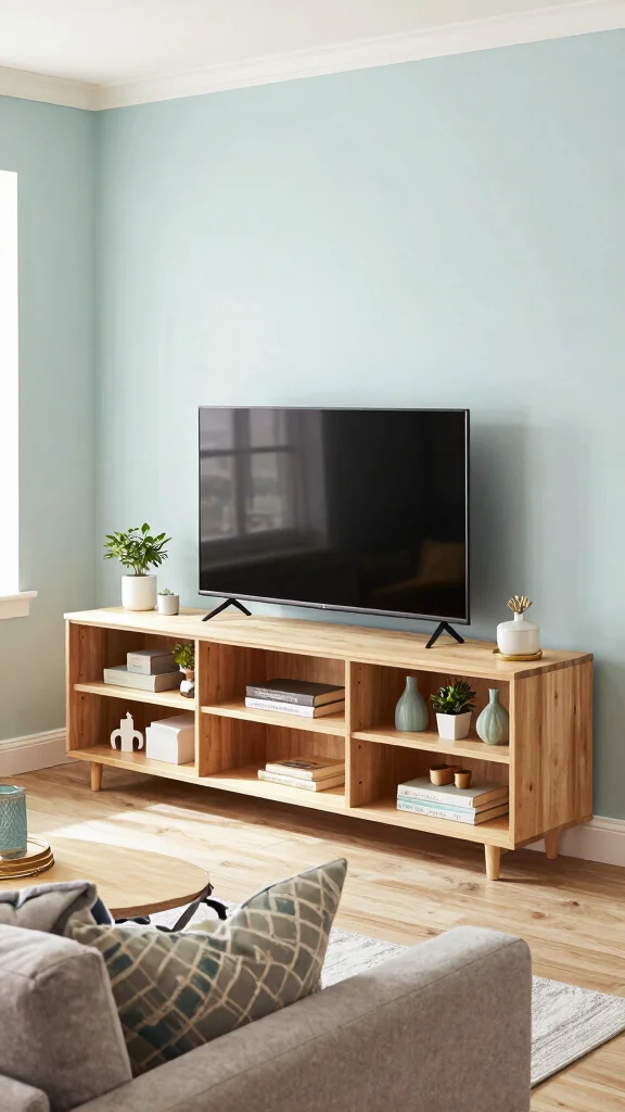 14 Over-TV Shelf Ideas for a Smart Styled Entertainment Wall - 10. Multi-Purpose Units for Small Spaces 1