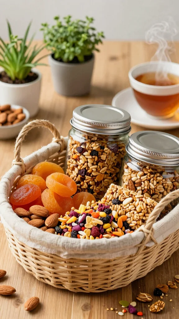 14 Thank You Gift Basket Ideas for a Heartfelt Thoughtful Gesture - 1. Organic Snack Basket 1