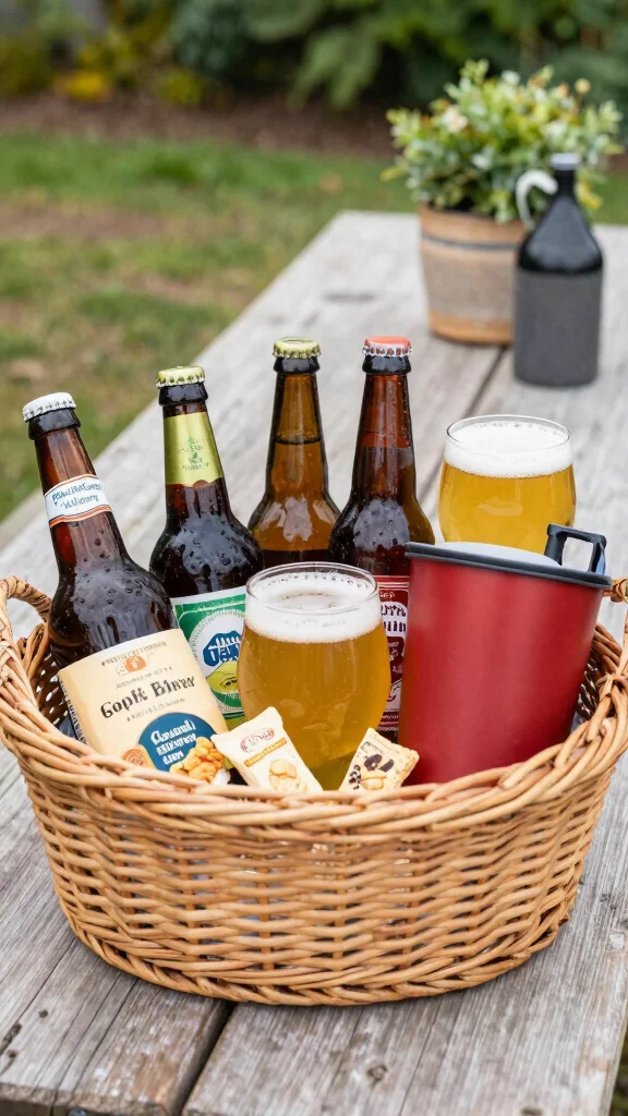 14 Thank You Gift Basket Ideas for a Heartfelt Thoughtful Gesture - 8. Craft Beer Lover’s Basket 1