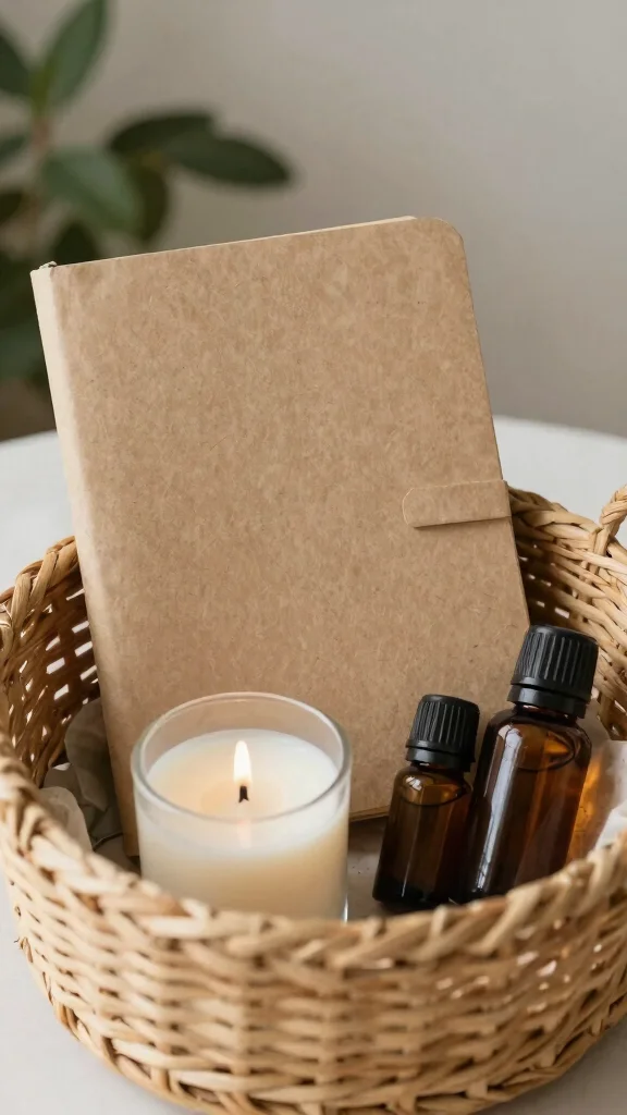 14 Thank You Gift Basket Ideas for a Heartfelt Thoughtful Gesture - 9. Wellness and Mindfulness Basket 1