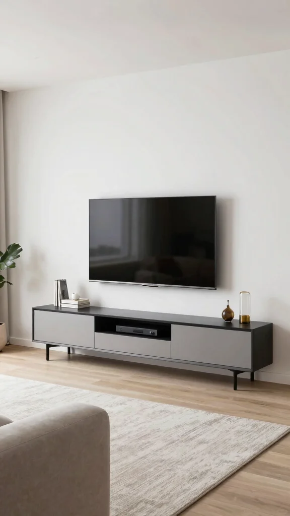 14 Under-TV Wall Shelf Ideas for a Sleek Organized Media Setup - 8. Wall-Mounted TV Units 1