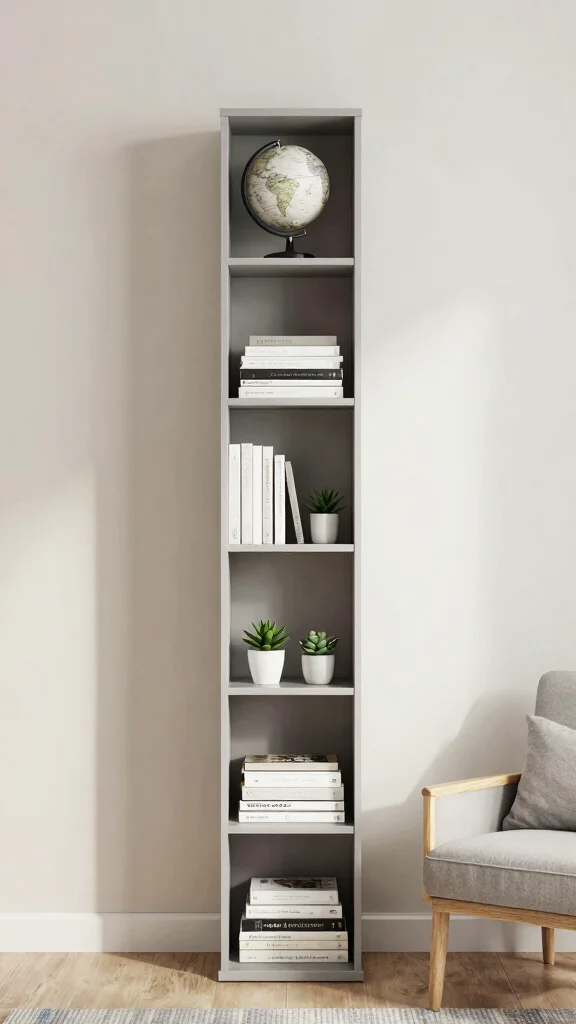 15 Bedroom Shelf Ideas for Storage Decor and Every Wall - 4. Minimalist Bookshelves for a Clean Look 1