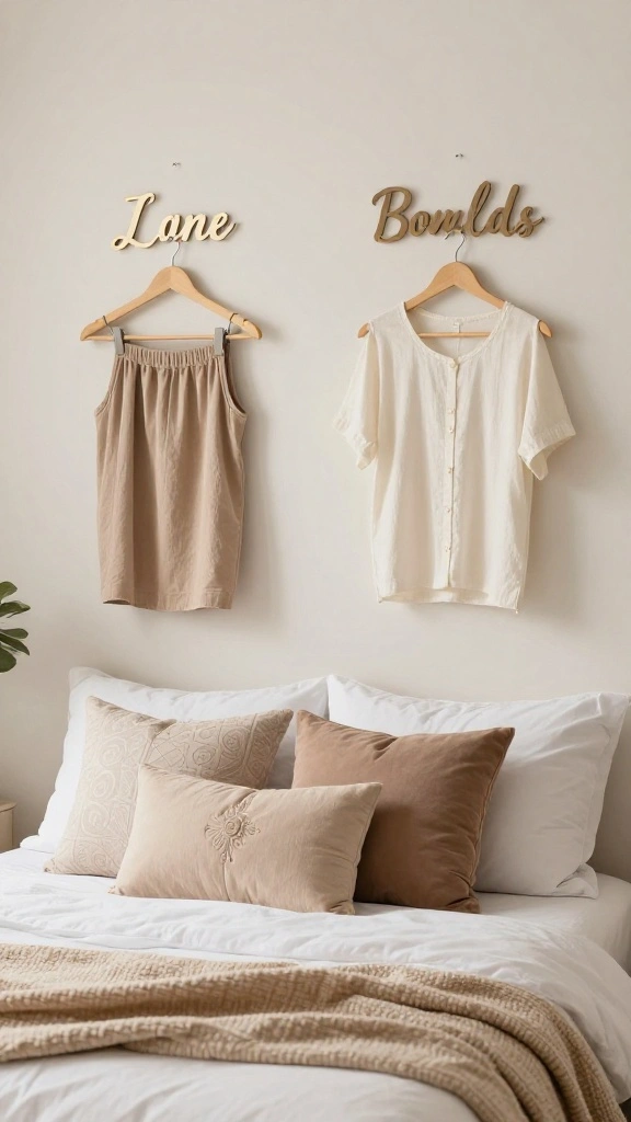 15 Clothes Hanger Ideas for the Bedroom for Every Style and Layout - 15. Personalized Name Hangers 1