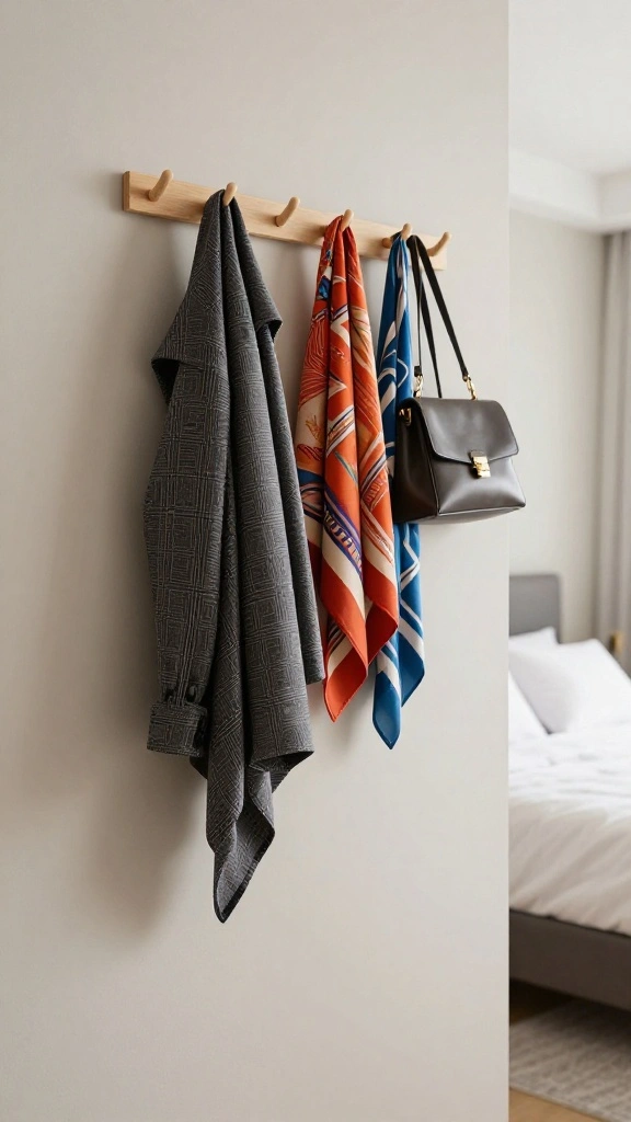 15 Clothes Hanger Ideas for the Bedroom for Every Style and Layout - 6. Wall-mounted Peg Hangers 1