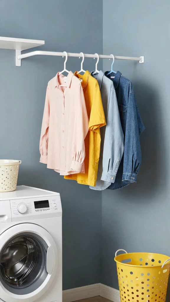 15 Laundry Room Clothes Hanger Ideas for a Functional Organized Space - 4. Magnetic Clothes Hangers 1