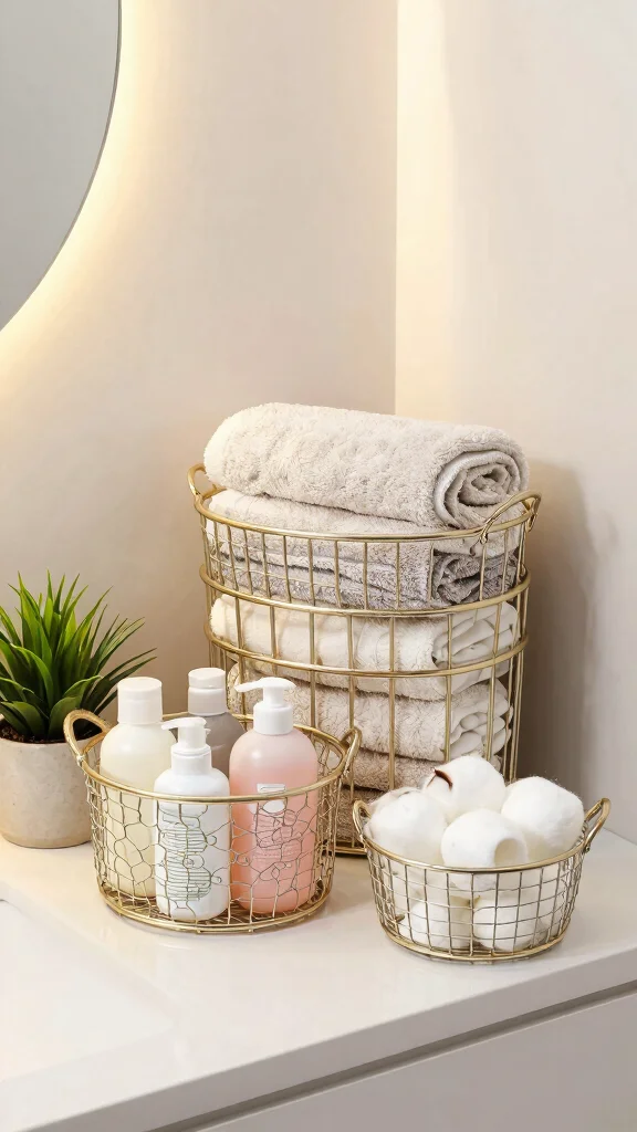 15 Set of 3 Basket Ideas for a Cohesive Layered Storage Display - 13. Bathroom Organization Bliss 1