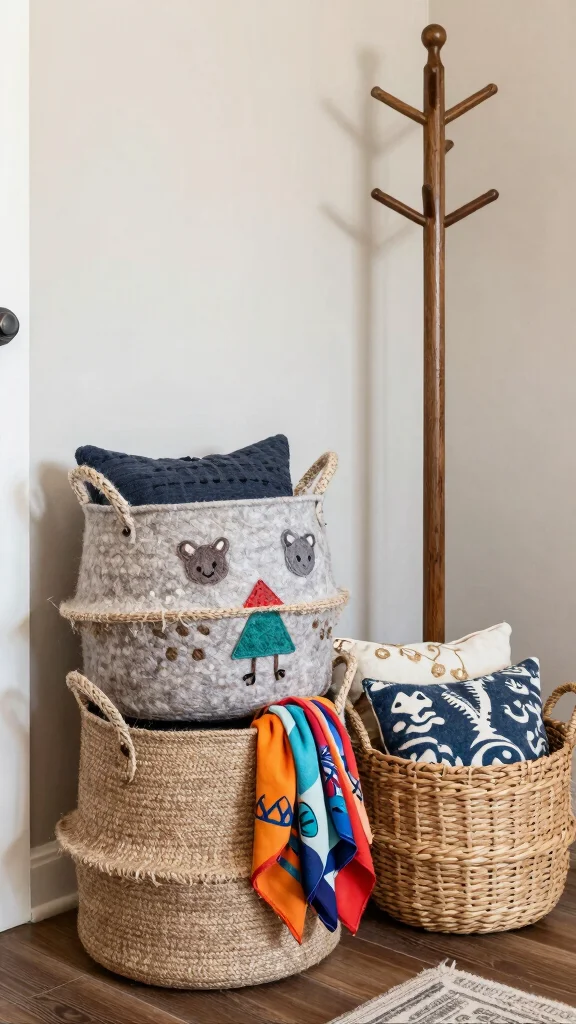 15 Set of 3 Basket Ideas for a Cohesive Layered Storage Display - 5. Textured Wonders 1
