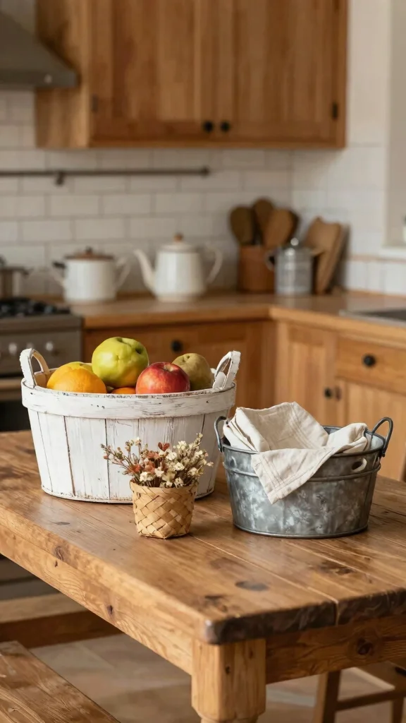 15 Set of 3 Basket Ideas for a Cohesive Layered Storage Display - 6. Farmhouse Style Storage 1
