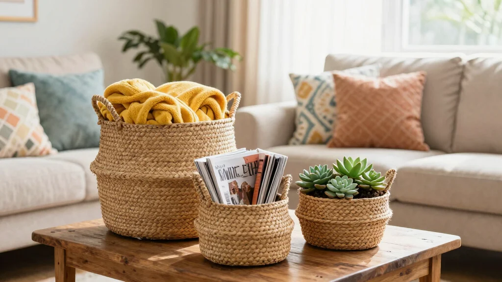 15 Set of 3 Basket Ideas for a Cohesive Layered Storage Display