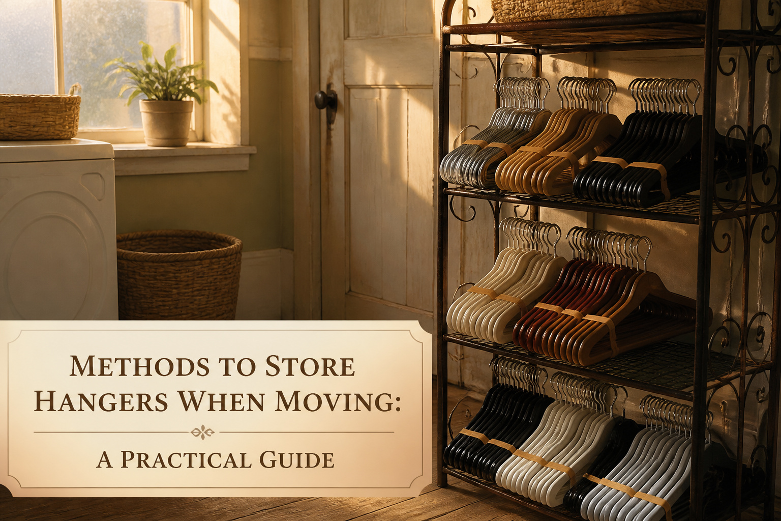 Guide to storing hangers while moving.